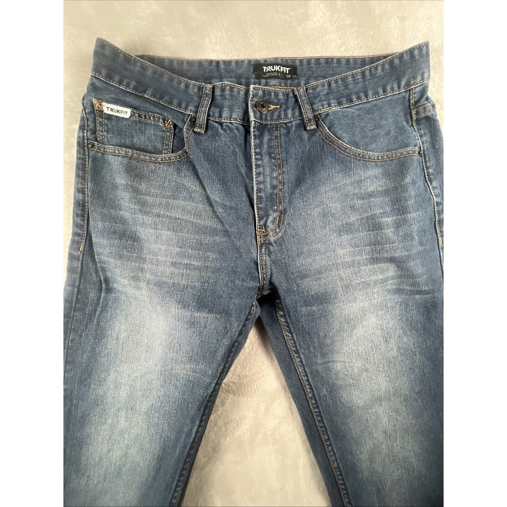 Vintage‎ Y2K Trukfit Denim Jeans Joggers Hip Hop Skate Size 34x 32 Grunge
